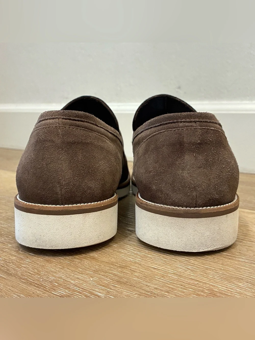 Kemal Tanca Brown Suede Penny Loafers Men's EU 44 US 10 Casual Dress Shoes